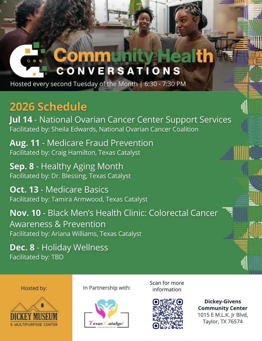 Community Health Conversations 2026 Schedule